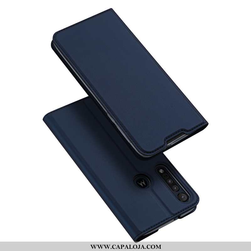 Capa Moto G8 Plus Protetoras Nova Cases Negócio Azul Escuro, Capas Moto G8 Plus Couro Online