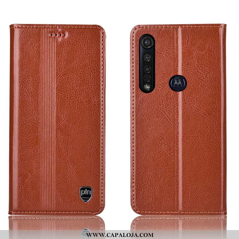 Capa Moto G8 Plus Protetoras Telemóvel Cover Capas Vermelho, Moto G8 Plus Couro Legitimo Online