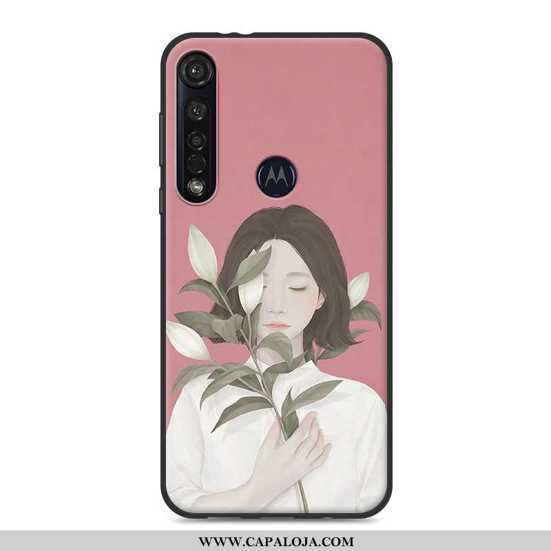 Capa Moto G8 Plus Soft Telemóvel Feminino Rosa, Capas Moto G8 Plus Novas Baratas