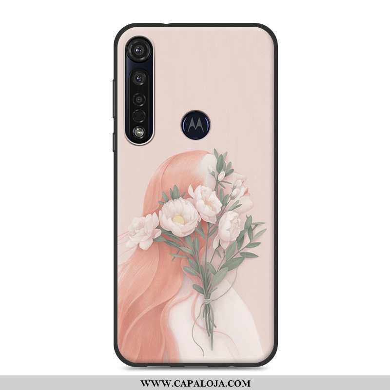 Capa Moto G8 Plus Soft Telemóvel Feminino Rosa, Capas Moto G8 Plus Novas Baratas