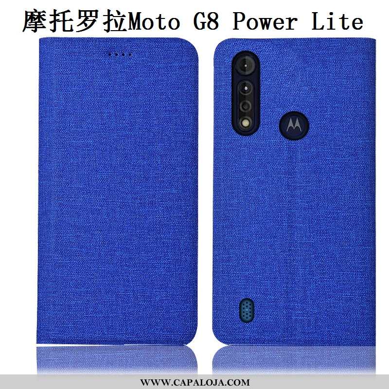 Capa Moto G8 Power Lite Couro Cases Rosa Antiqueda, Capas Moto G8 Power Lite Linho Venda