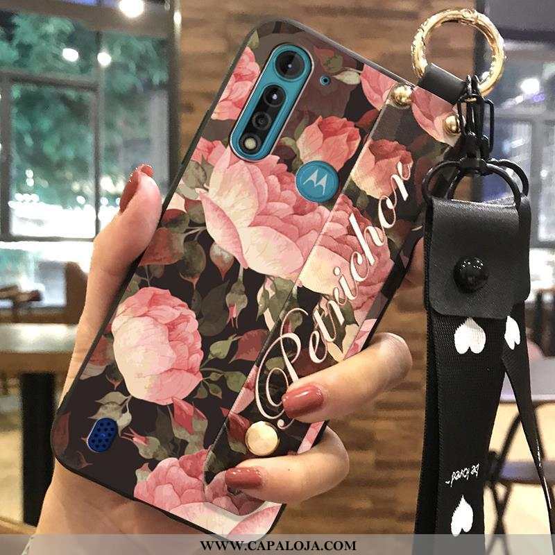 Capa Moto G8 Power Lite Protetoras Tendencia Soft Cases Rosa, Capas Moto G8 Power Lite Cordao Promoç