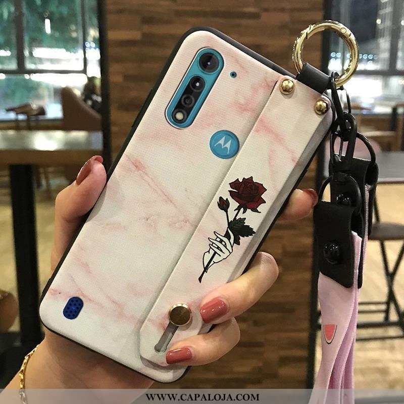 Capa Moto G8 Power Lite Protetoras Tendencia Soft Cases Rosa, Capas Moto G8 Power Lite Cordao Promoç