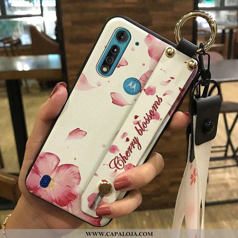 Capa Moto G8 Power Lite Protetoras Tendencia Soft Cases Rosa, Capas Moto G8 Power Lite Cordao Promoç