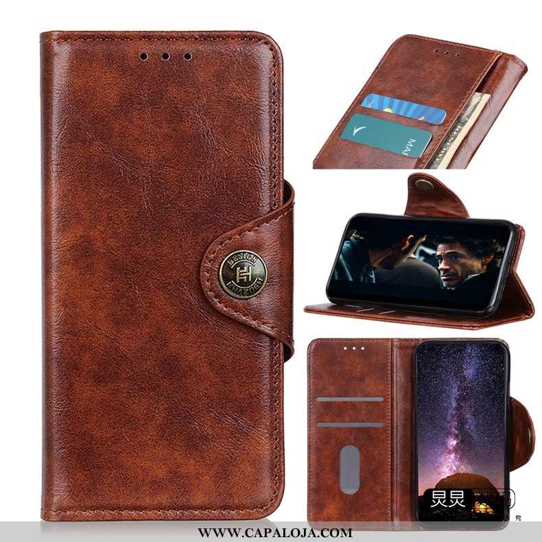 Capa Moto G8 Power Lite Soft Telemóvel Vintage Marrom Castanho, Capas Moto G8 Power Lite Couro Genuí