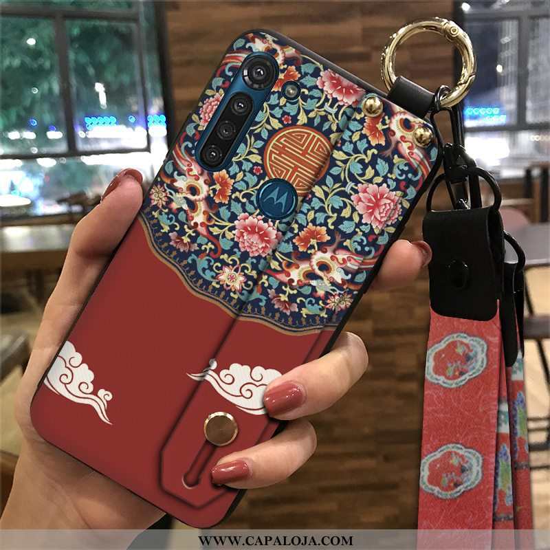 Capa Moto G8 Power Protetoras Wrisband Capas Telemóvel Vermelho, Moto G8 Power Cordao Barato