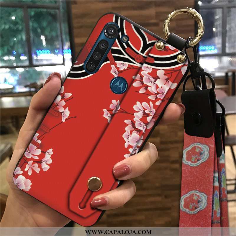 Capa Moto G8 Power Protetoras Wrisband Capas Telemóvel Vermelho, Moto G8 Power Cordao Barato