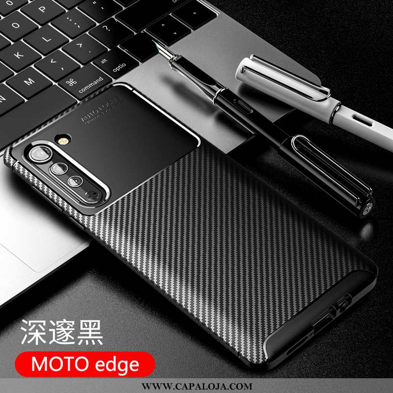 Capa Motorola Edge Silicone Antiqueda Telemóvel Cases Preto, Capas Motorola Edge Fosco Baratas