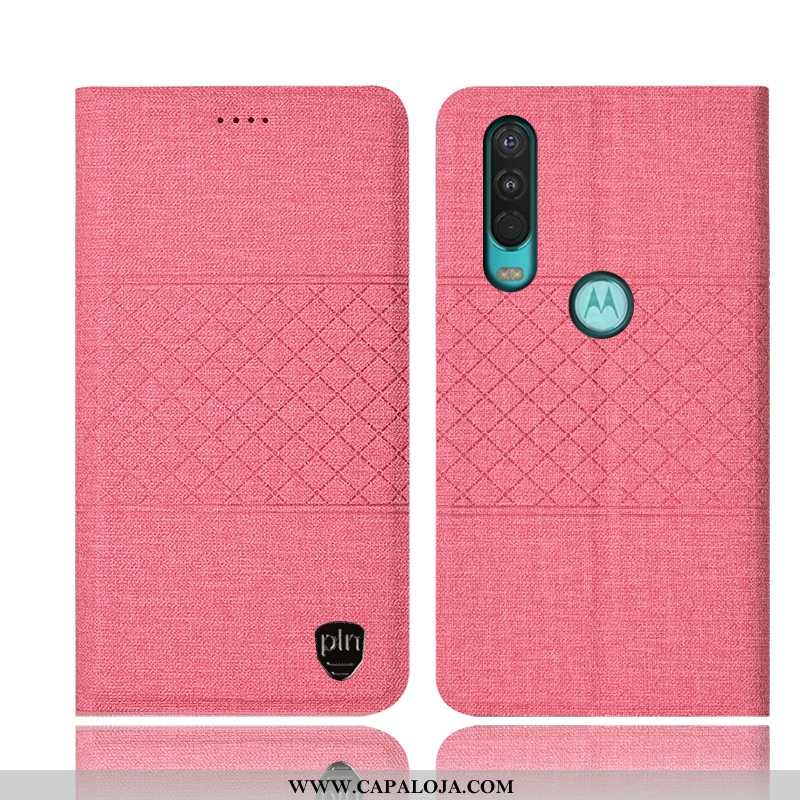 Capa Motorola One Action Linho Antiqueda Completa Cases Preto, Capas Motorola One Action Couro Compr