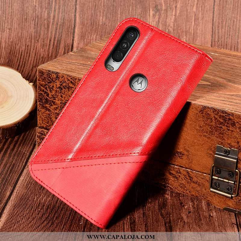 Capa Motorola One Action Protetoras Antiqueda Suporte Completa Vermelho, Capas Motorola One Action C