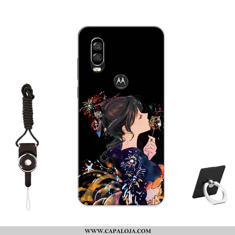 Capa Motorola One Vision Silicone Customizadas Cases Protetoras Preto, Capas Motorola One Vision Ten