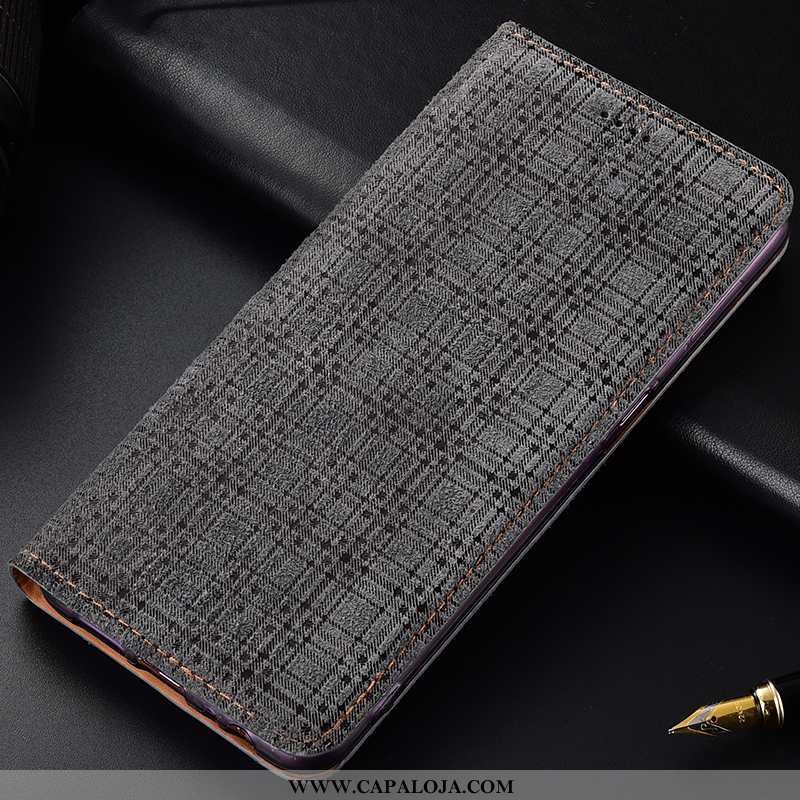 Capa Nokia 1 Plus Couro Genuíno Cinza Capas Suede, Nokia 1 Plus Protetoras Venda