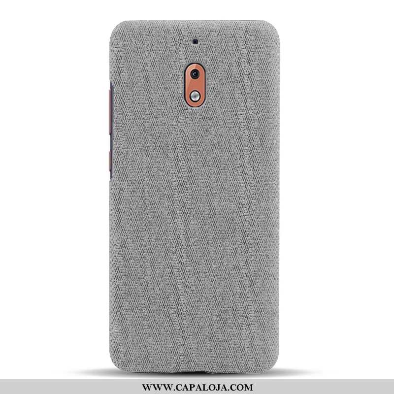 Capa Nokia 2.1 Slim Antiqueda Capas Tecido Cinza, Nokia 2.1 Protetoras Promoção