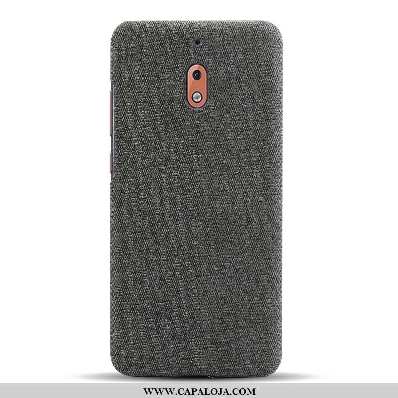 Capa Nokia 2.1 Slim Antiqueda Capas Tecido Cinza, Nokia 2.1 Protetoras Promoção