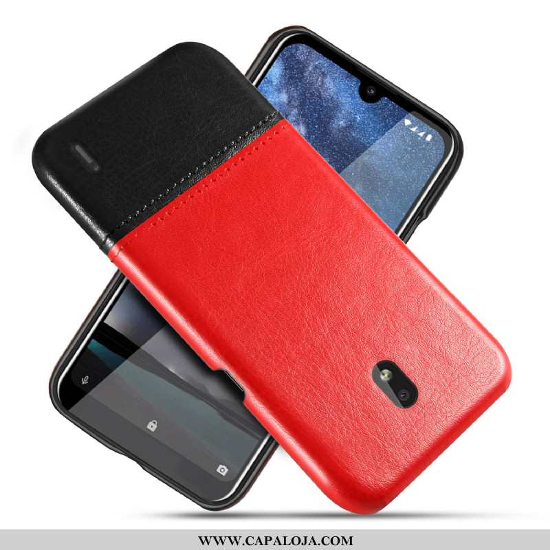 Capa Nokia 2.2 Couro Feminino Vermelha Vintage Vermelho, Capas Nokia 2.2 Protetoras Comprar