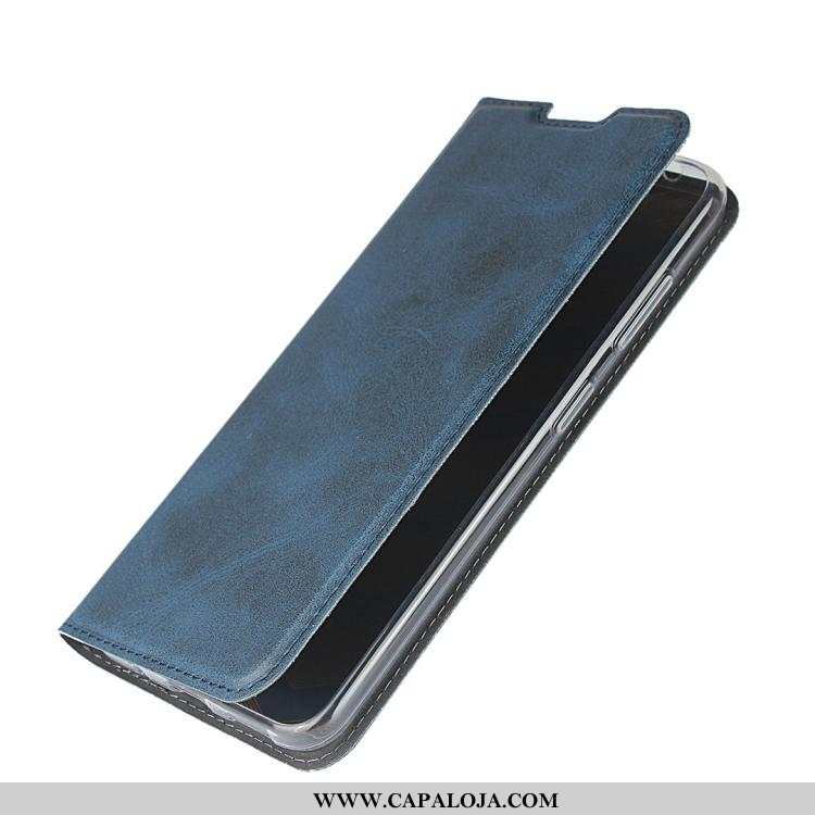 Capa Nokia 2.2 Couro Genuíno Antiqueda Cases Protetoras Azul, Capas Nokia 2.2 Couro Online