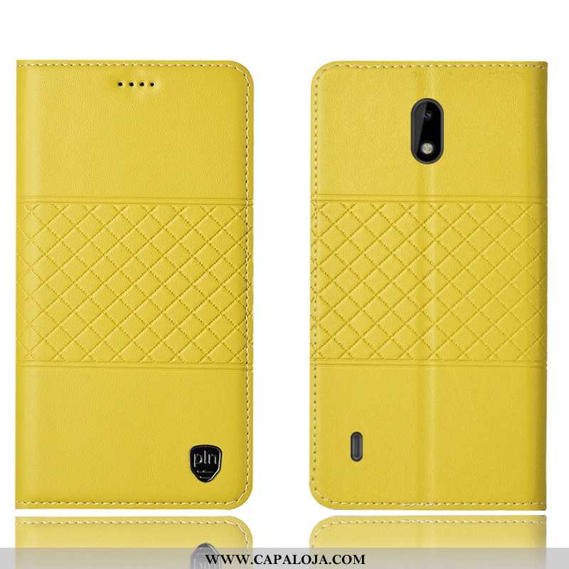 Capa Nokia 2.2 Couro Genuíno Telemóvel Amarelo Capas, Nokia 2.2 Protetoras Promoção