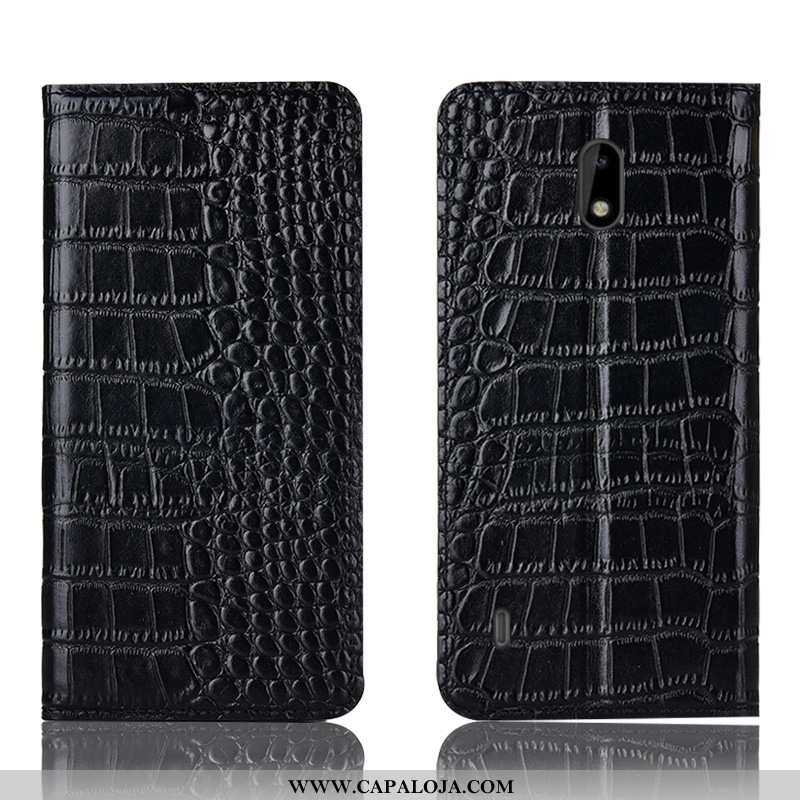 Capa Nokia 2.2 Couro Legitimo Capas Cases Flatform Preto, Nokia 2.2 Protetoras Baratas