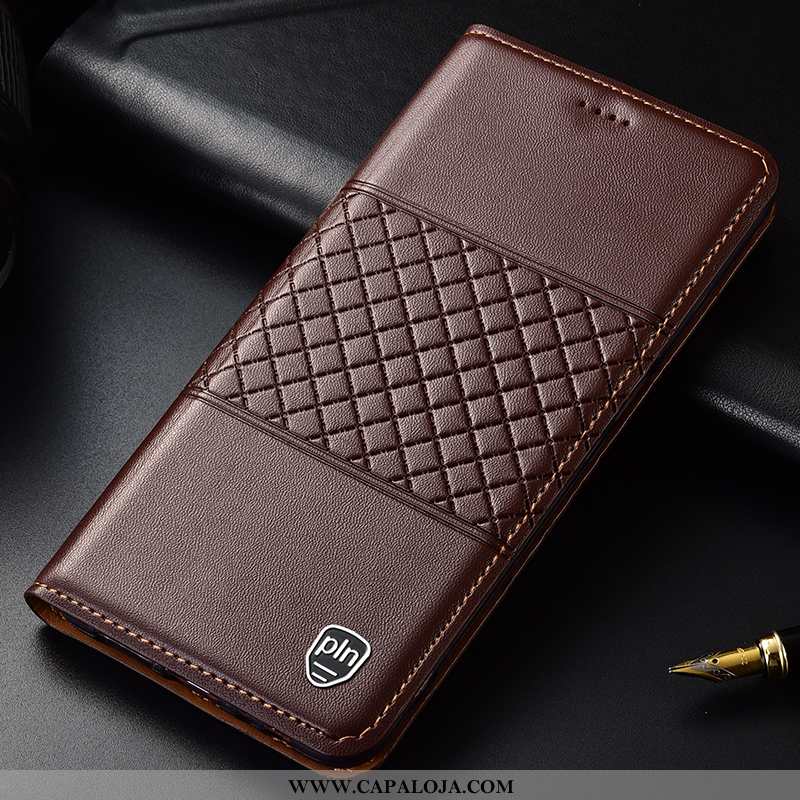 Capa Nokia 2.3 Couro Legitimo Marrom Cases Antiqueda Castanho, Capas Nokia 2.3 Protetoras Baratos