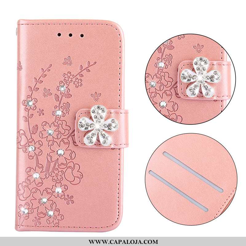 Capa Nokia 3.1 Couro Fold Rosa Cases, Capas Nokia 3.1 Protetoras Venda