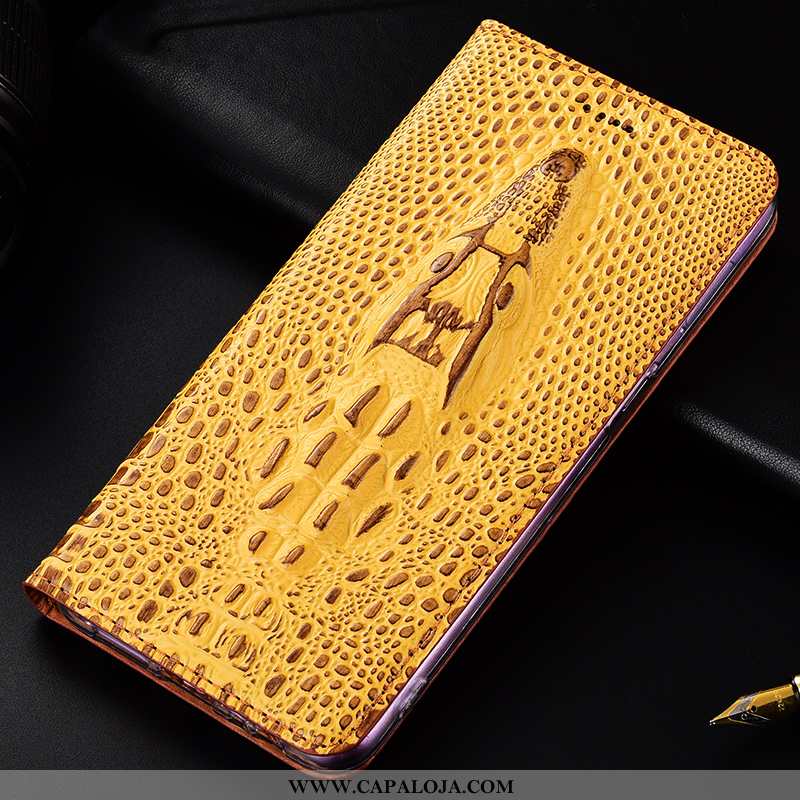 Capa Nokia 3.1 Plus Couro Legitimo Crocs Cases Pulôver Amarelo, Capas Nokia 3.1 Plus Protetoras Bara