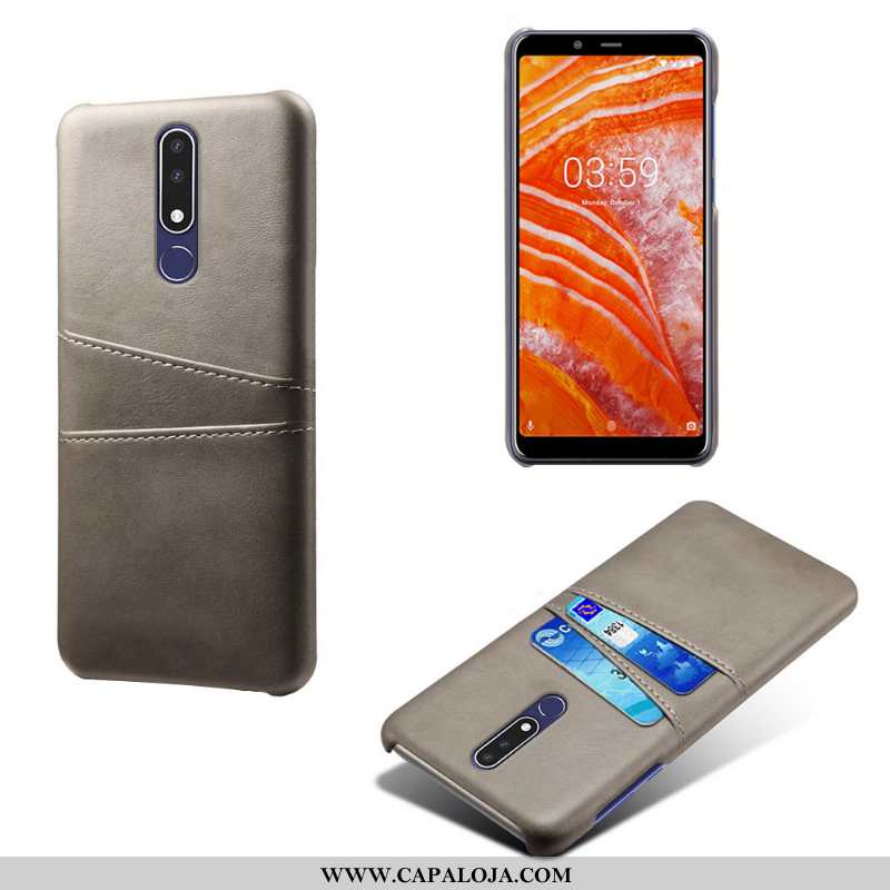 Capa Nokia 3.1 Plus Protetoras Capas Cases Dupla Castanho, Nokia 3.1 Plus Telemóvel Online