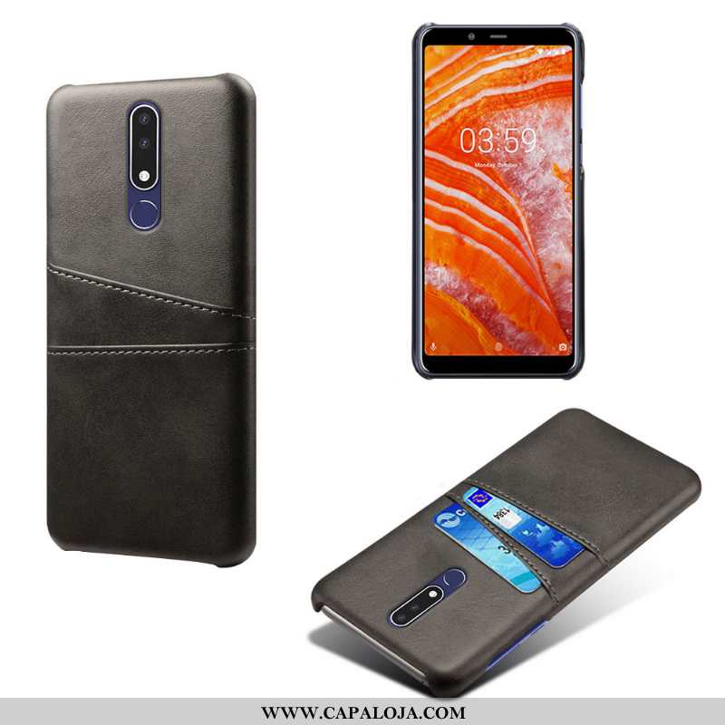 Capa Nokia 3.1 Plus Protetoras Capas Cases Dupla Castanho, Nokia 3.1 Plus Telemóvel Online