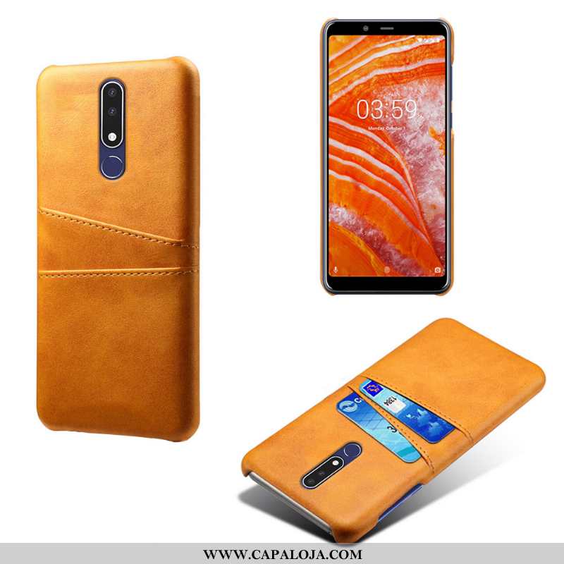 Capa Nokia 3.1 Plus Protetoras Capas Cases Dupla Castanho, Nokia 3.1 Plus Telemóvel Online