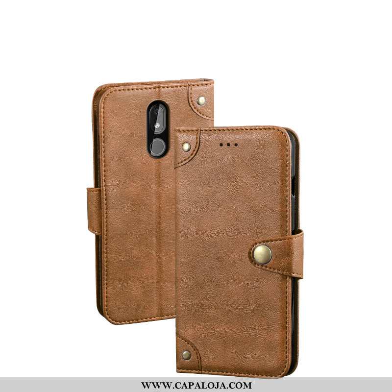 Capa Nokia 3.2 Criativas Capas Cover Couro Caqui, Nokia 3.2 Vintage Venda