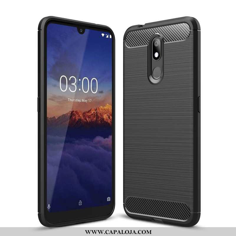 Capa Nokia 3.2 Silicone Capas Preto Fibra, Nokia 3.2 Soft Venda