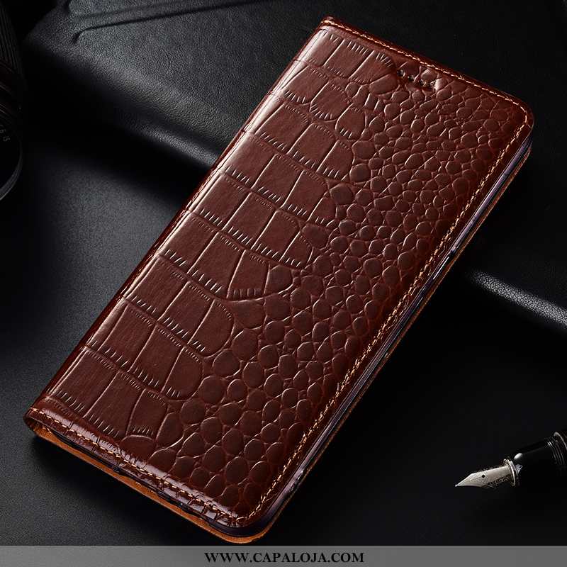 Capa Nokia 4.2 Couro Genuíno Cases Telemóvel Cover Castanho, Capas Nokia 4.2 Protetoras Online