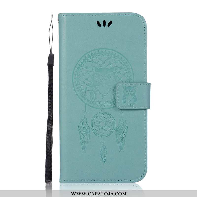 Capa Nokia 5.1 Couro Carteira Coruja Verde, Capas Nokia 5.1 Estampada Promoção