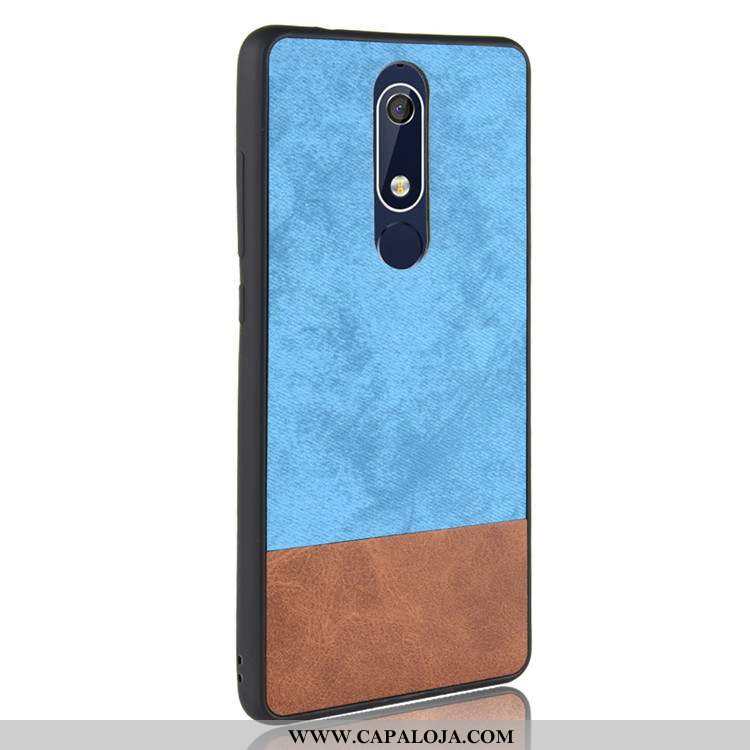 Capa Nokia 5.1 Fosco Cases Silicone Telemóvel Preto, Capas Nokia 5.1 Soft Baratas