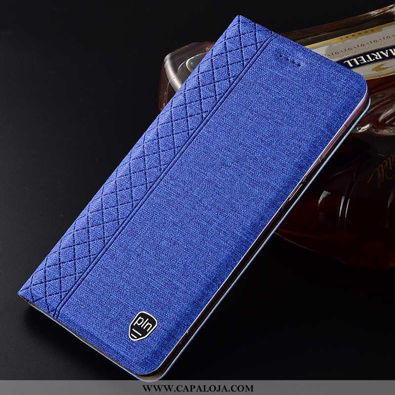 Capa Nokia 5.1 Linho Telemóvel Capas Cases Azul, Nokia 5.1 Protetoras Barato