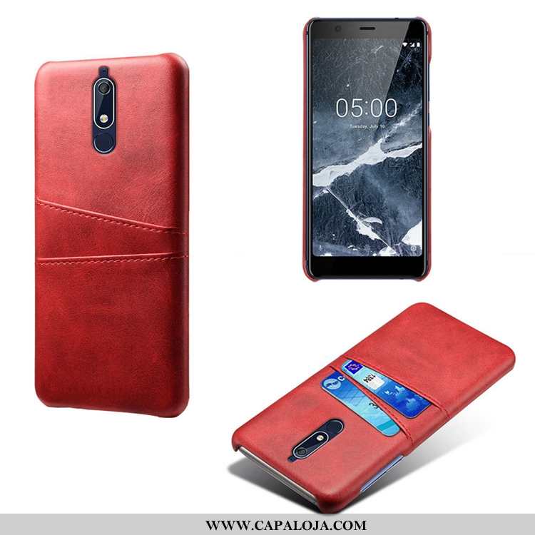 Capa Nokia 5.1 Personalizado Cases Vaca Telinha Castanho, Capas Nokia 5.1 Couro Baratos