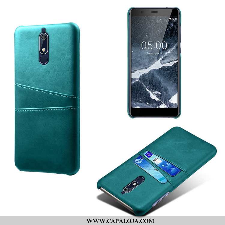 Capa Nokia 5.1 Personalizado Cases Vaca Telinha Castanho, Capas Nokia 5.1 Couro Baratos