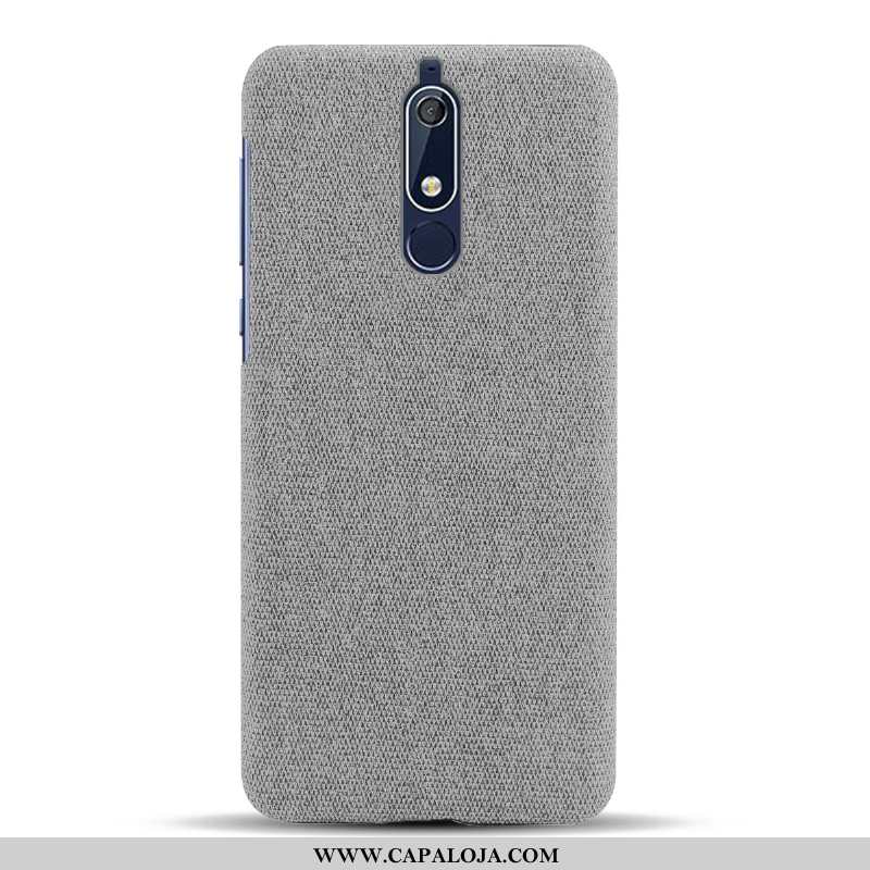 Capa Nokia 5.1 Protetoras Azul Escuro Pano Telemóvel, Capas Nokia 5.1 Slim Baratas