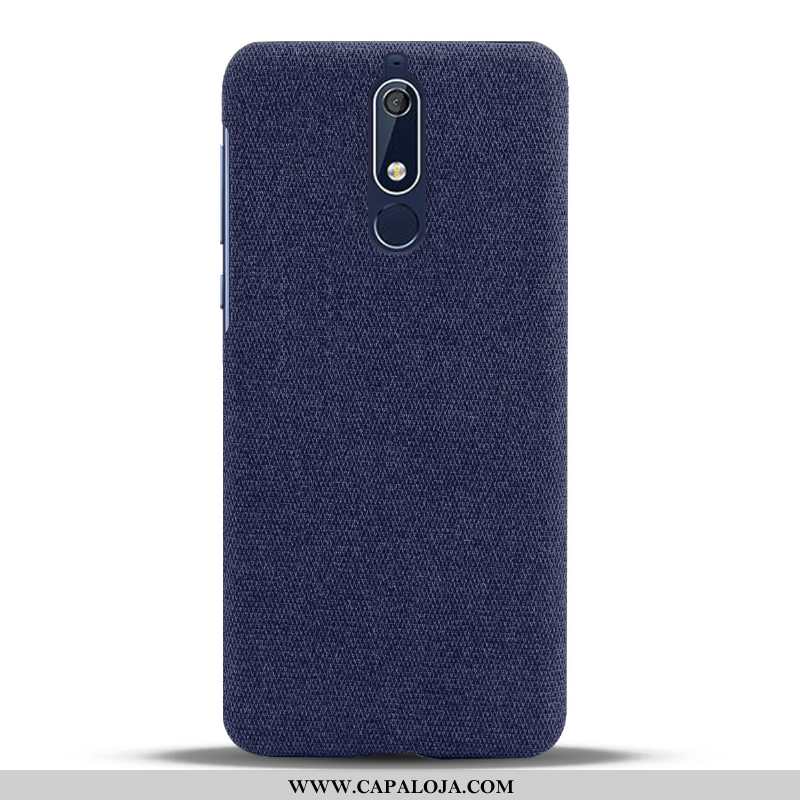 Capa Nokia 5.1 Protetoras Azul Escuro Pano Telemóvel, Capas Nokia 5.1 Slim Baratas