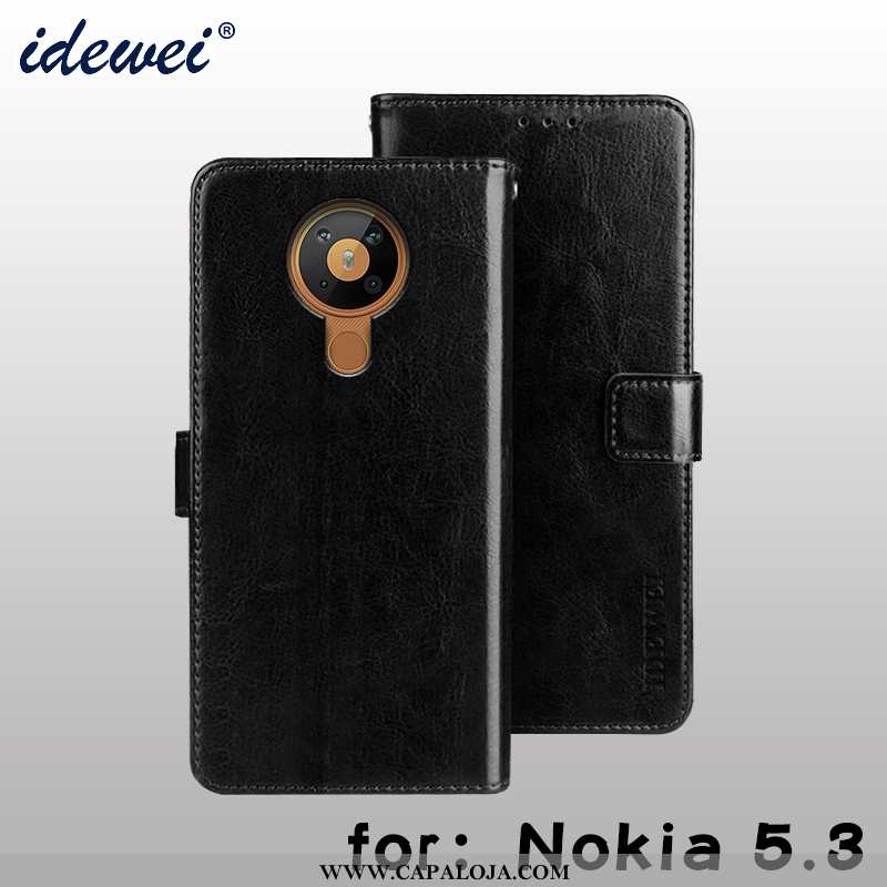 Capa Nokia 5.3 Carteira Cover Telemóvel Protetoras Castanho, Capas Nokia 5.3 Couro Venda