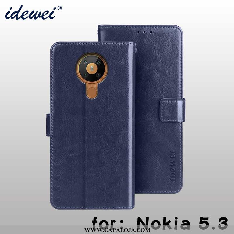 Capa Nokia 5.3 Carteira Cover Telemóvel Protetoras Castanho, Capas Nokia 5.3 Couro Venda