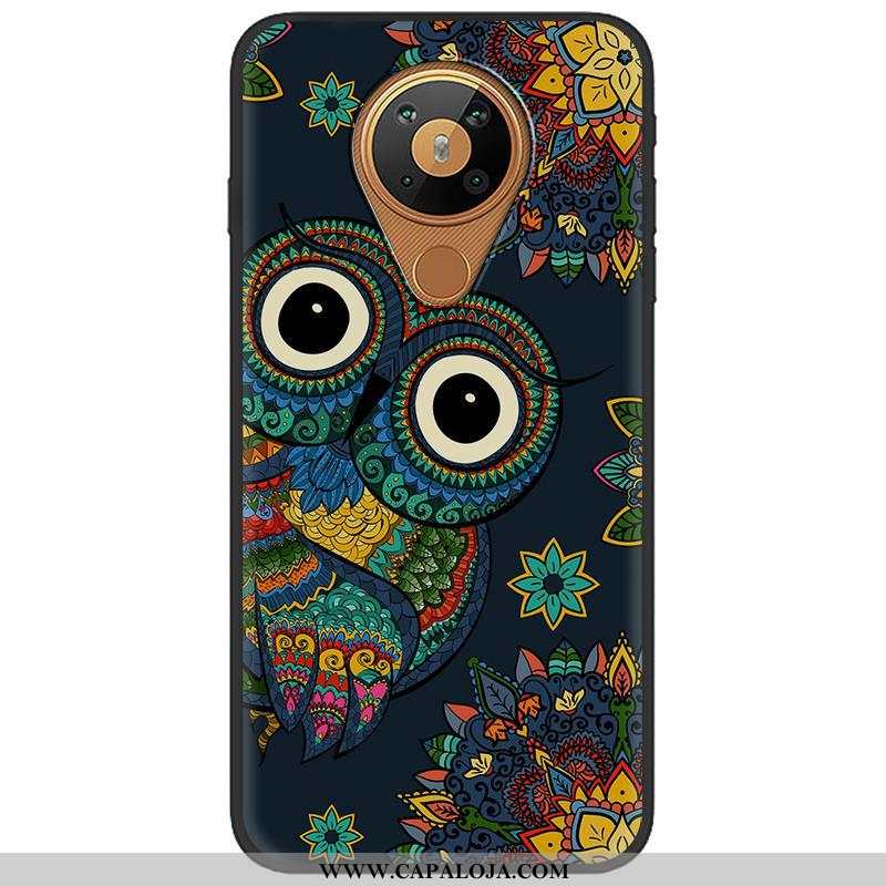 Capa Nokia 5.3 Desenho Animado Fosco Soft Cases Preto, Capas Nokia 5.3 Bonitos Promoção