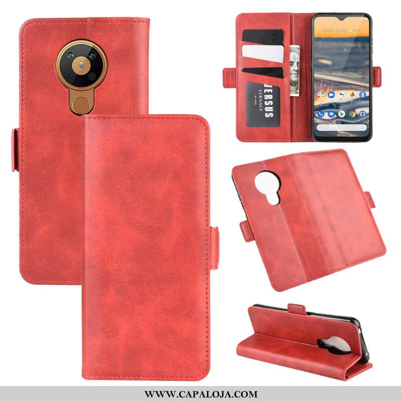 Capa Nokia 5.3 Protetoras Capas Telemóvel Cover Vermelho, Nokia 5.3 Couro Baratas