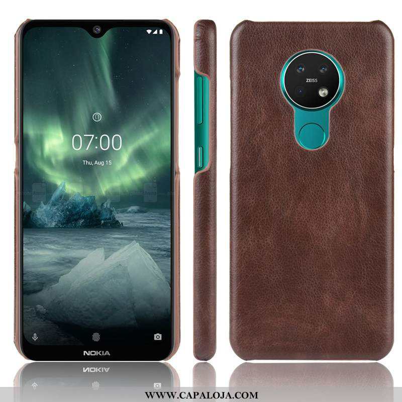 Capa Nokia 6.2 Couro Capas Marrom Antiderrapante Castanho, Nokia 6.2 Super Barato