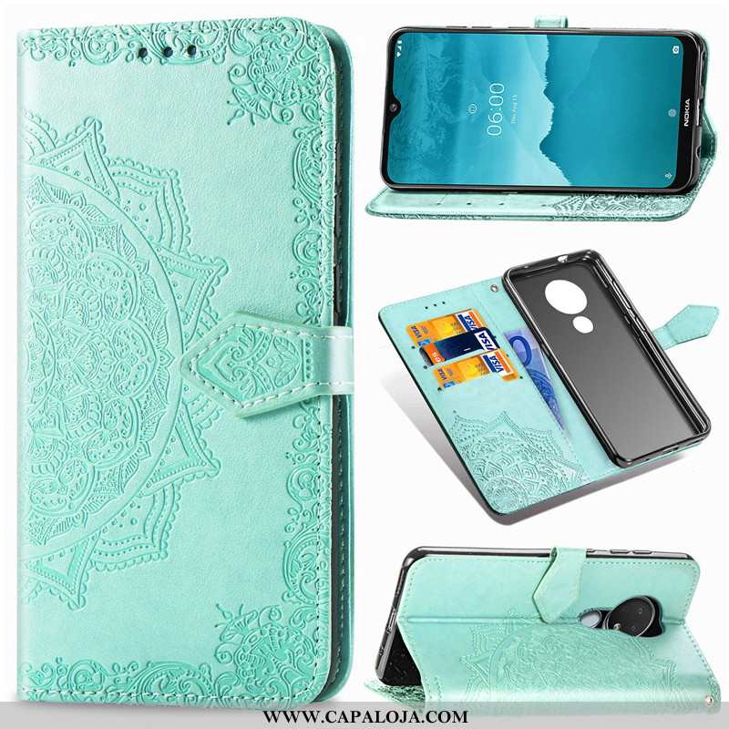 Capa Nokia 6.2 Protetoras Verde Florida Cover, Capas Nokia 6.2 Cordao Baratos