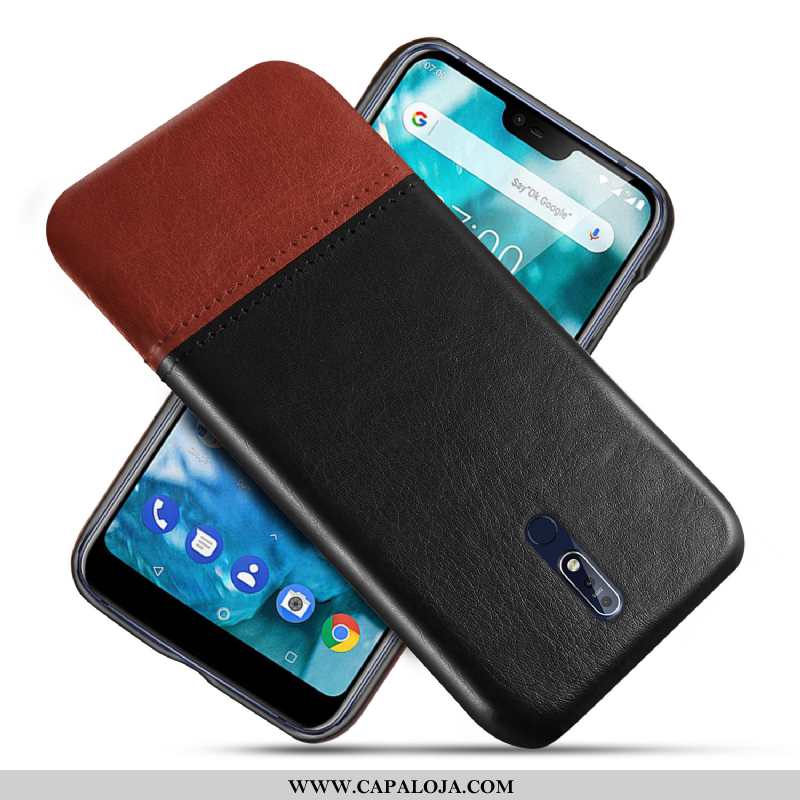 Capa Nokia 7.1 Couro Masculino Nova Antiqueda Azul, Capas Nokia 7.1 Protetoras Baratas