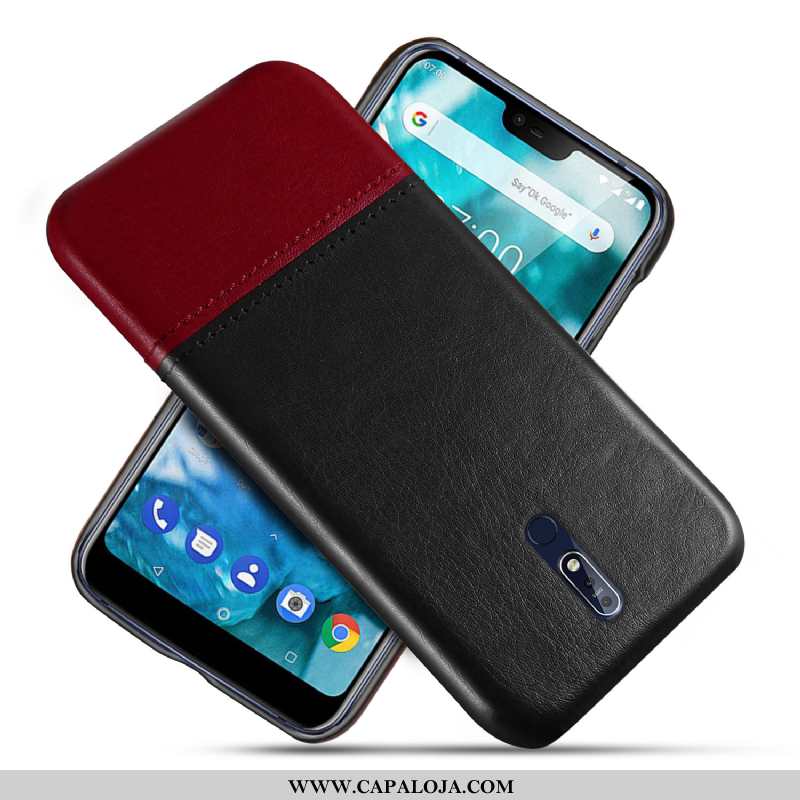 Capa Nokia 7.1 Couro Masculino Nova Antiqueda Azul, Capas Nokia 7.1 Protetoras Baratas