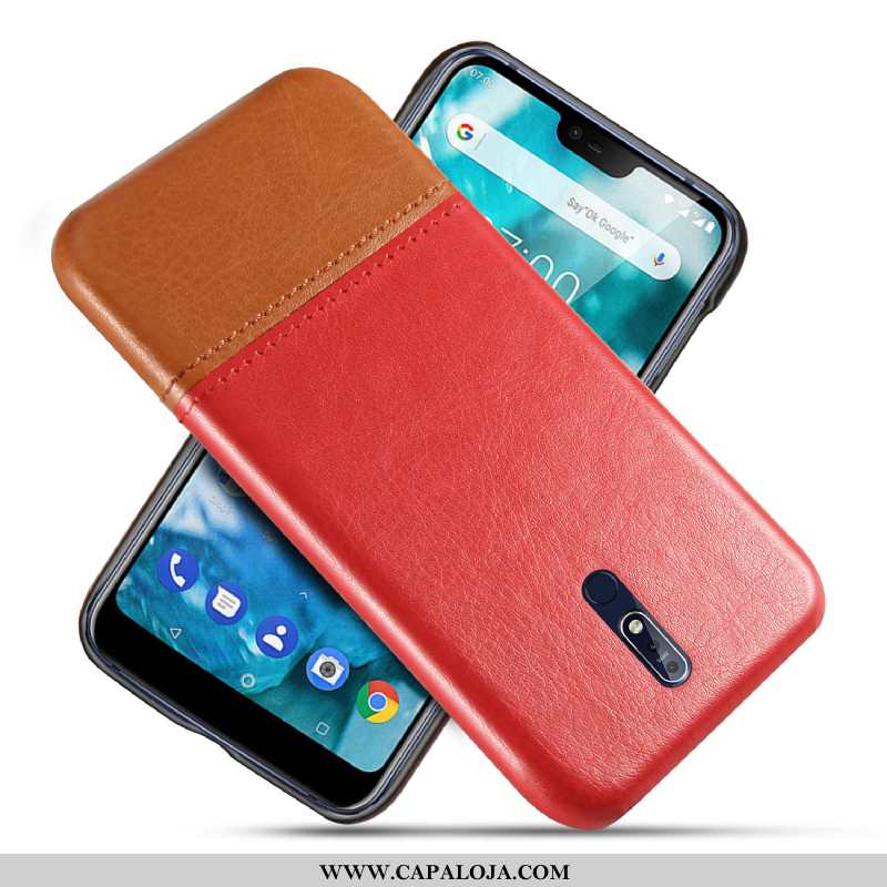 Capa Nokia 7.1 Couro Masculino Nova Antiqueda Azul, Capas Nokia 7.1 Protetoras Baratas