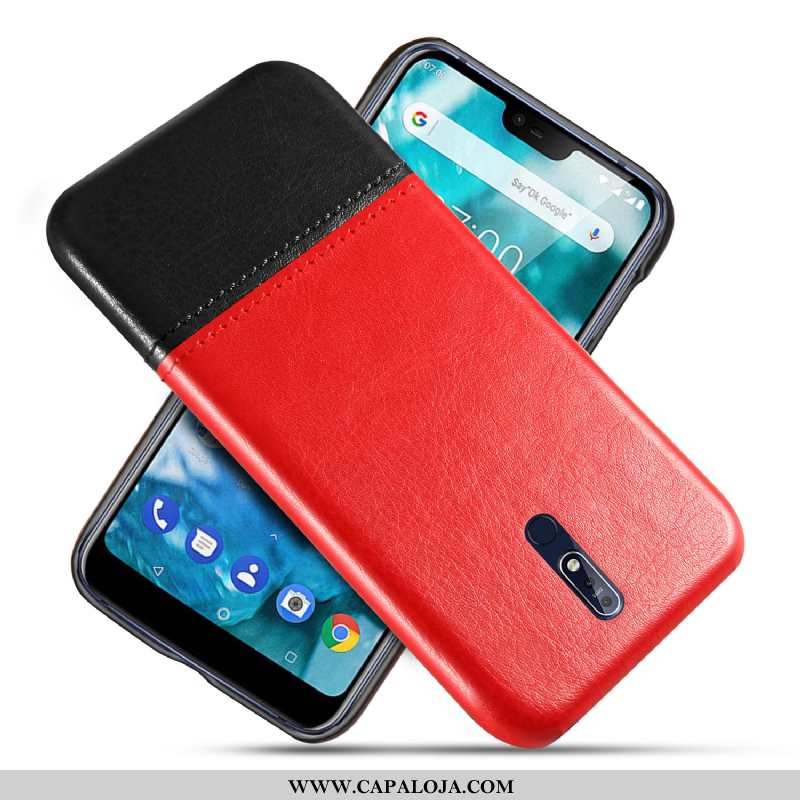 Capa Nokia 7.1 Couro Masculino Nova Antiqueda Azul, Capas Nokia 7.1 Protetoras Baratas