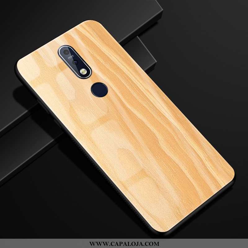 Capa Nokia 7.1 Vidro Antiqueda Protetoras Capas Castanho, Nokia 7.1 Criativas Baratas