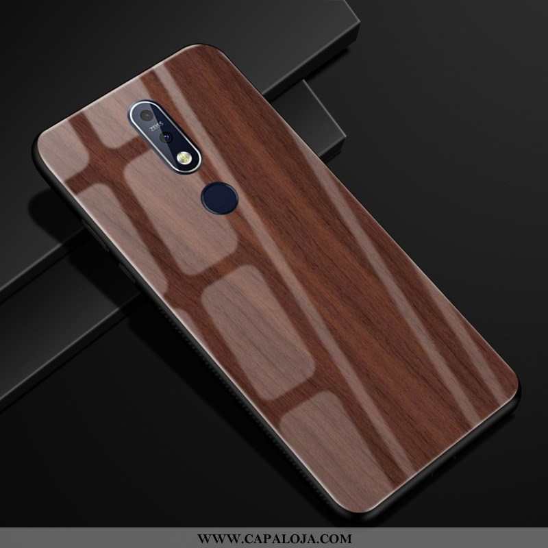 Capa Nokia 7.1 Vidro Antiqueda Protetoras Capas Castanho, Nokia 7.1 Criativas Baratas